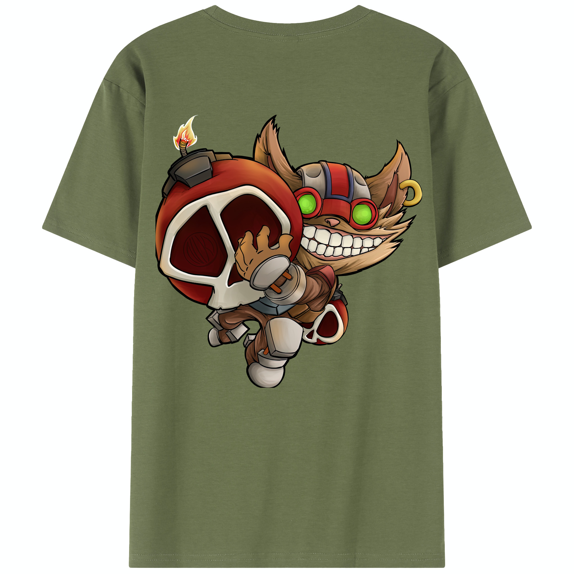 リーグ・オブ・レジェンド League of Legends LOL 綿100％半袖Tシャツ（背面プリント）